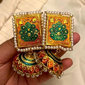 Bohemian hand painted earnings